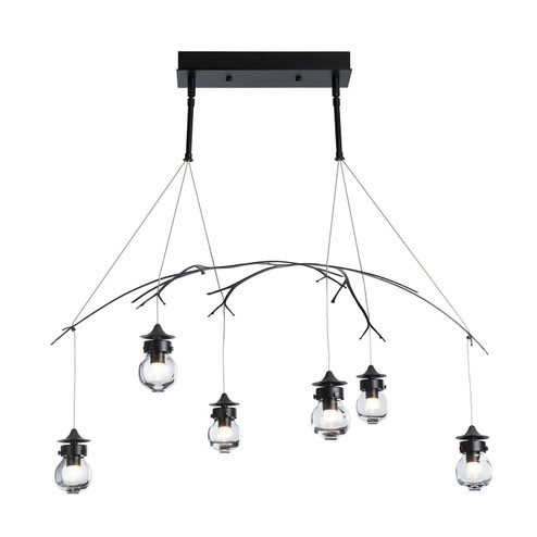 Kiwi Six Light Pendant in Dark Smoke (39|136560-SKT-SHRT-07-ZM0565)