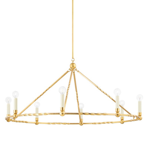 Josephine Eight Light Chandelier in Vintage Gold Leaf (428|H738808-VGL)