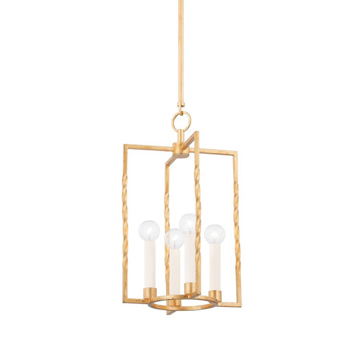 Adelaide Four Light Lantern in Vintage Gold Leaf (428|H731704S-VGL)