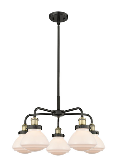 Downtown Urban Five Light Chandelier in Black Antique Brass (405|916-5CR-BAB-G321)