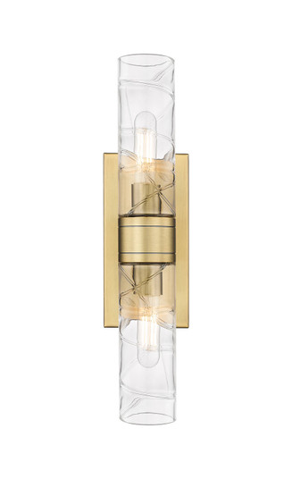 Downtown Urban Two Light Bath Vanity in Brushed Brass (405|617-2W-BB-G617-8DE)