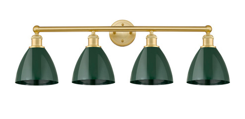 Edison Four Light Bath Vanity in Satin Gold (405|616-4W-SG-MBD-75-GR)