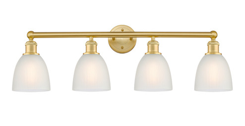 Edison Four Light Bath Vanity in Satin Gold (405|616-4W-SG-G381)