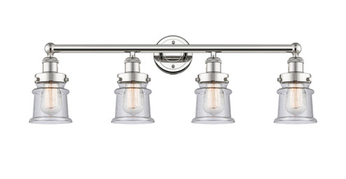 Edison Four Light Bath Vanity in Polished Nickel (405|616-4W-PN-G184S)