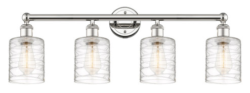 Edison Four Light Bath Vanity in Polished Nickel (405|616-4W-PN-G1113)