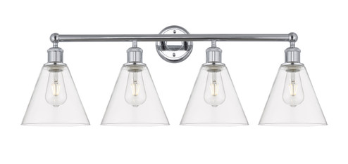 Edison Four Light Bath Vanity in Polished Chrome (405|616-4W-PC-GBC-82)