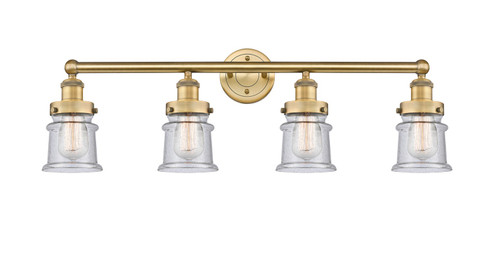 Edison Four Light Bath Vanity in Brushed Brass (405|616-4W-BB-G184S)