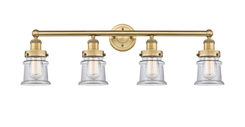Edison Four Light Bath Vanity in Brushed Brass (405|616-4W-BB-G182S)