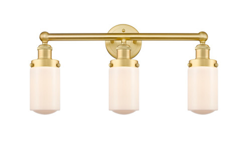 Edison Three Light Bath Vanity in Satin Gold (405|616-3W-SG-G311)