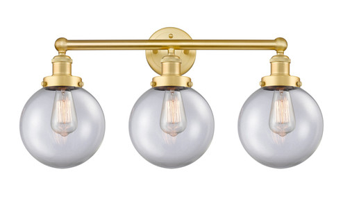 Edison Three Light Bath Vanity in Satin Gold (405|616-3W-SG-G202-8)