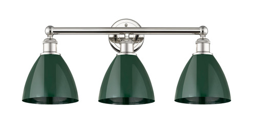 Edison Three Light Bath Vanity in Polished Nickel (405|616-3W-PN-MBD-75-GR)