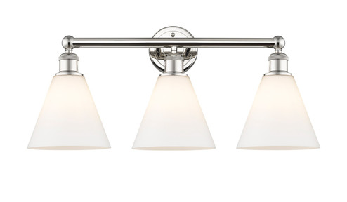 Edison Three Light Bath Vanity in Polished Nickel (405|616-3W-PN-GBC-81)