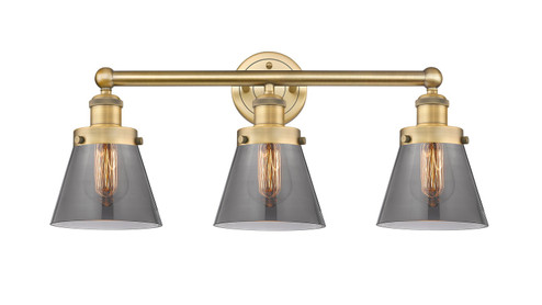 Edison Three Light Bath Vanity in Brushed Brass (405|616-3W-BB-G63)