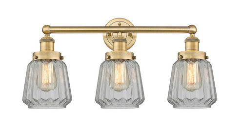 Edison Three Light Bath Vanity in Brushed Brass (405|616-3W-BB-G142)