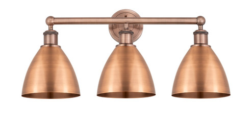 Edison Three Light Bath Vanity in Antique Copper (405|616-3W-AC-MBD-75-AC)