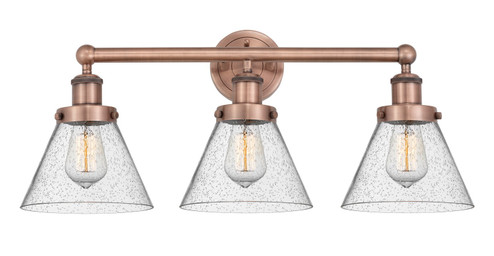 Edison Three Light Bath Vanity in Antique Copper (405|616-3W-AC-G44)