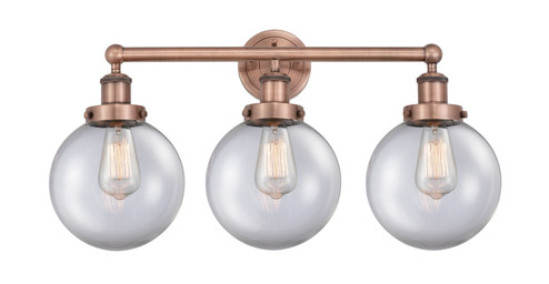 Edison Three Light Bath Vanity in Antique Copper (405|616-3W-AC-G202-8)