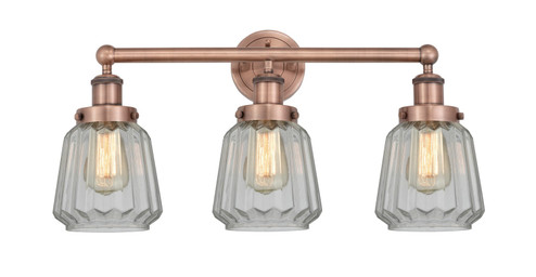 Edison Three Light Bath Vanity in Antique Copper (405|616-3W-AC-G142)