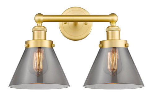 Edison Two Light Bath Vanity in Satin Gold (405|616-2W-SG-G43)