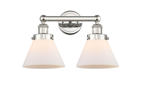 Edison Two Light Bath Vanity in Polished Nickel (405|616-2W-PN-G41)