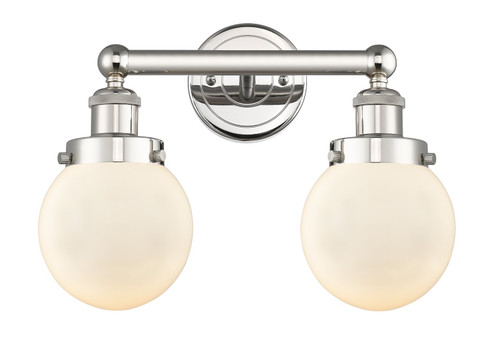 Edison Two Light Bath Vanity in Polished Nickel (405|616-2W-PN-G201-6)