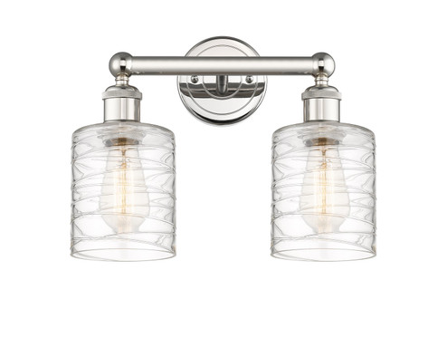 Edison Two Light Bath Vanity in Polished Nickel (405|616-2W-PN-G1113)