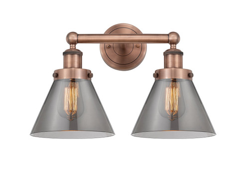 Edison Two Light Bath Vanity in Antique Copper (405|616-2W-AC-G43)