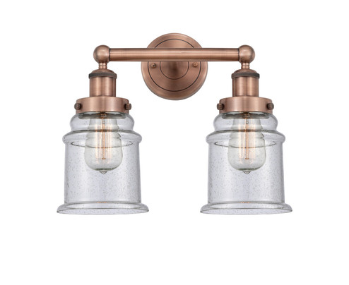 Edison Two Light Bath Vanity in Antique Copper (405|616-2W-AC-G184)