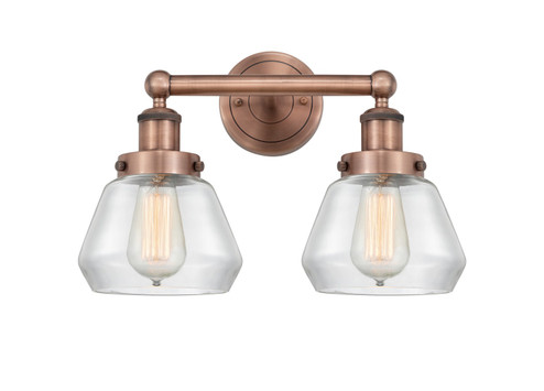 Edison Two Light Bath Vanity in Antique Copper (405|616-2W-AC-G172)