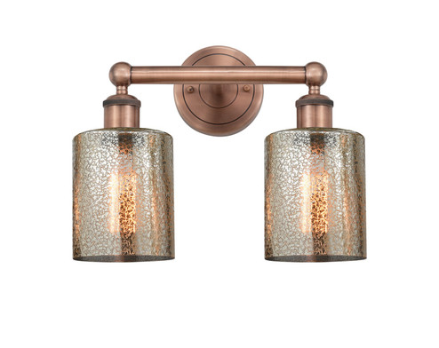 Edison Two Light Bath Vanity in Antique Copper (405|616-2W-AC-G116)
