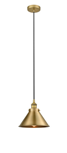 Downtown Urban One Light Pendant in Brushed Brass (405|616-1PH-BB-M10-BB)