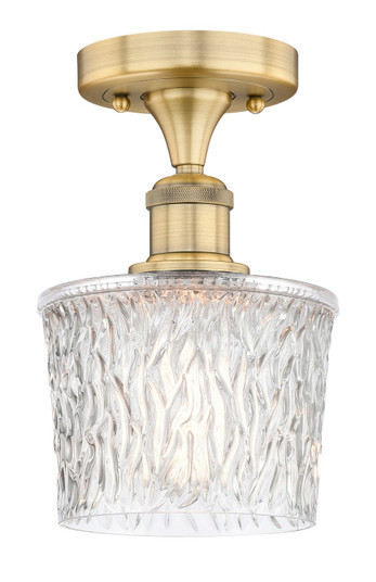 Edison One Light Semi-Flush Mount in Brushed Brass (405|616-1F-BB-G402)