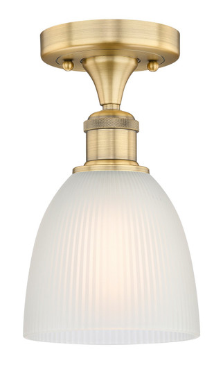 Edison One Light Semi-Flush Mount in Brushed Brass (405|616-1F-BB-G381)
