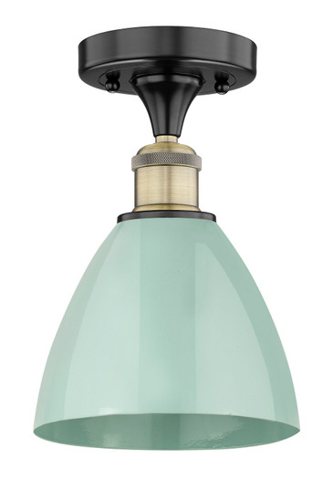 Edison One Light Semi-Flush Mount in Black Antique Brass (405|616-1F-BAB-MBD-75-SF)