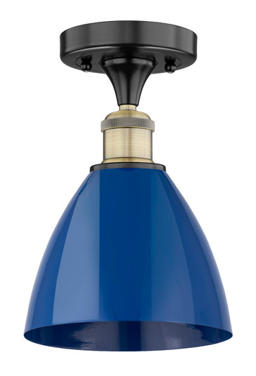 Edison One Light Semi-Flush Mount in Black Antique Brass (405|616-1F-BAB-MBD-75-BL) Edison One Light Semi-Flush Mount in Black Antique Brass (405|616-1F-BAB-MBD-75-BL)