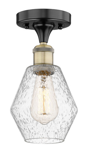 Edison One Light Semi-Flush Mount in Black Antique Brass (405|616-1F-BAB-G654-6)