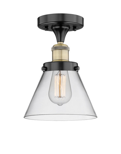 Edison One Light Semi-Flush Mount in Black Antique Brass (405|616-1F-BAB-G42)