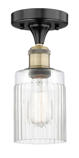 Edison One Light Semi-Flush Mount in Black Antique Brass (405|616-1F-BAB-G342)