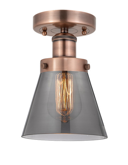 Edison One Light Semi-Flush Mount in Antique Copper (405|616-1F-AC-G63)