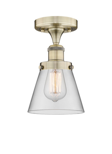 Edison One Light Semi-Flush Mount in Antique Brass (405|616-1F-AB-G62)