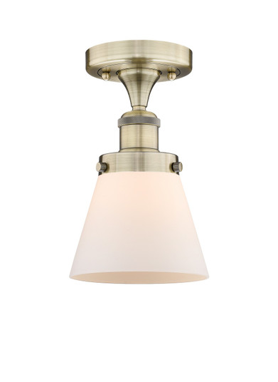 Edison One Light Semi-Flush Mount in Antique Brass (405|616-1F-AB-G61)