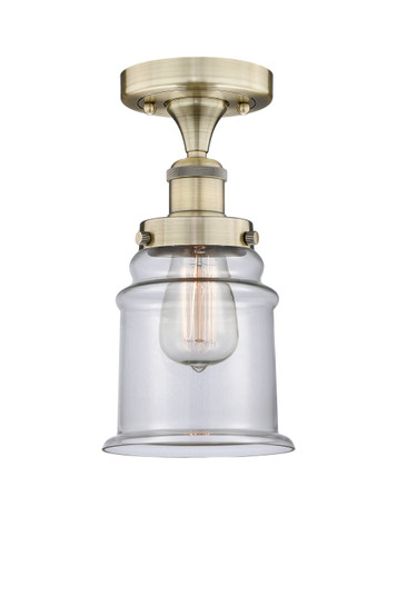 Edison One Light Semi-Flush Mount in Antique Brass (405|616-1F-AB-G182)