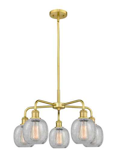 Ballston Five Light Chandelier in Satin Gold (405|516-5CR-SG-G105)