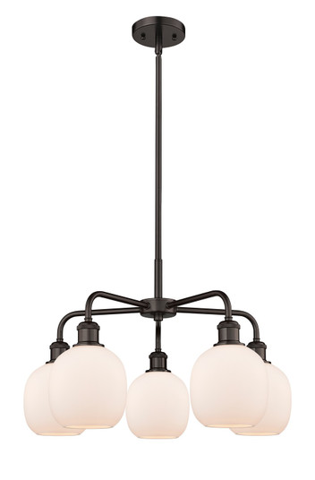 Downtown Urban Five Light Chandelier in Oil Rubbed Bronze (405|516-5CR-OB-G101)
