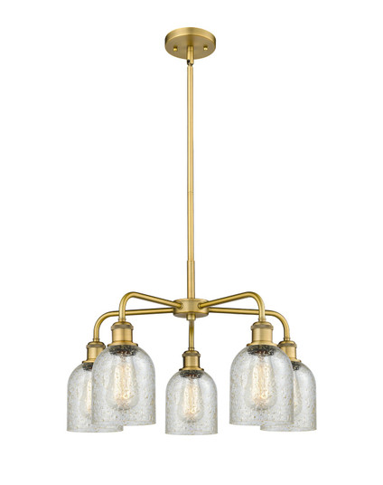 Ballston Five Light Chandelier in Brushed Brass (405|516-5CR-BB-G259)