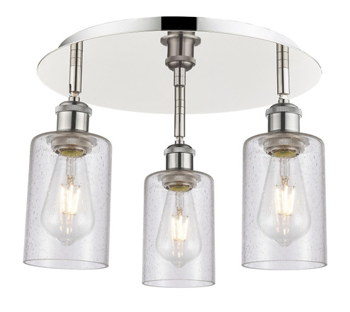 Ballston Three Light Semi-Flush Mount in Polished Nickel (405|516-3C-PN-G804)