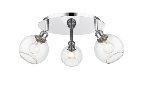 Ballston Three Light Semi-Flush Mount in Polished Chrome (405|516-3C-PC-G122-6)
