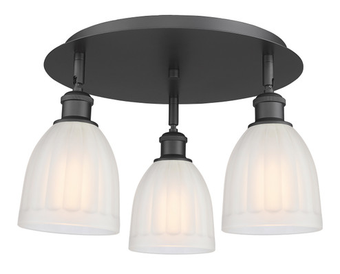 Ballston Three Light Semi-Flush Mount in Matte Black (405|516-3C-BK-G441)