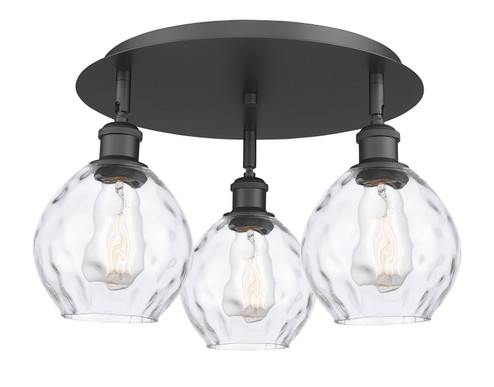 Ballston Three Light Semi-Flush Mount in Matte Black (405|516-3C-BK-G362)
