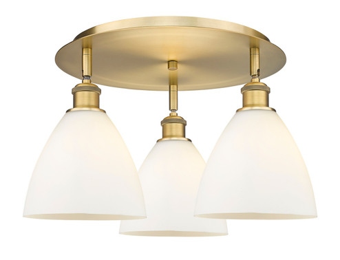 Ballston Three Light Flush Mount in Brushed Brass (405|516-3C-BB-GBD-751)
